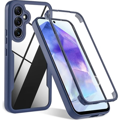 Techsuit Калъф за Samsung Galaxy Galaxy A55 5G + Протектор - ColorVerse 360 Series - Син
