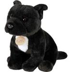 Rappa Плюшена играчка Rappa Еко приятели - Стафордширски бултериер, 30 cm, черен (210097) - baby