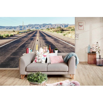 DIMEX ART Самозалепваща се флизелинова фототапета стар път в пустинята 375 x 250 см