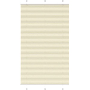 vidaXL Плисирана щора, кремава, 120x200 см, ширина на плата 119, 4 см, полиестер (4015317)