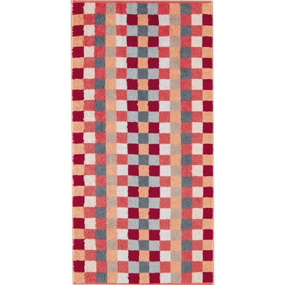 Cawö ručník Unique Karo 942 korálová 30 x 50 cm
