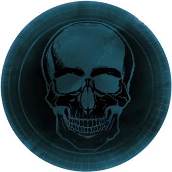 Image 1 of Amscan Чинии - Холографски черепи 23 см, 8 бр