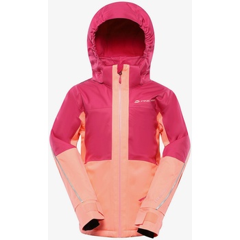 Alpine Pro Оранжево и розово ски яке за момичета с мембрана PTX ALPINE PRO Reamo ALPINE PRO | Rozov | Момичешки | 104-110