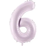 Party Deco Фолиев Балон Цифра, Светло Лилаво, 72 см - 6 (fb230g-6-014)