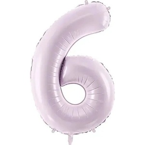 Party Deco Фолиев Балон Цифра, Светло Лилаво, 72 см - 6 (fb230g-6-014)
