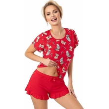 Vianočné pyžamo Bear short červené M