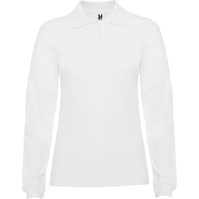 Estrella dámska polokošeľa s dlhým rukávom 220 g/m² Biela