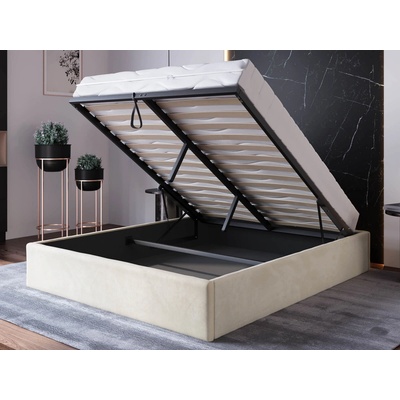 Ami Nábytek Box Line Velvet bez čela s úložným prostorem béžová