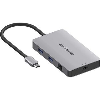 AlzaPower Metal USB-C Dock Station 7v1 Dual Screen APW-HCA72SY