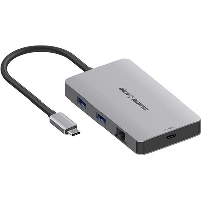 AlzaPower Metal USB-C Dock Station 7v1 Dual Screen APW-HCA72SY – Zboží Živě