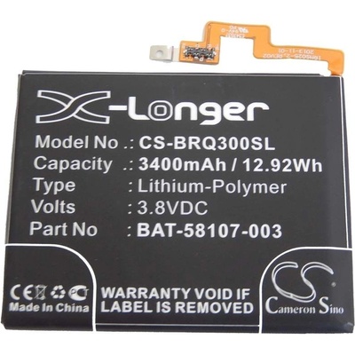 VHBW Батерия за Blackberry Passport / Q30, 3400 mAh (800109126)