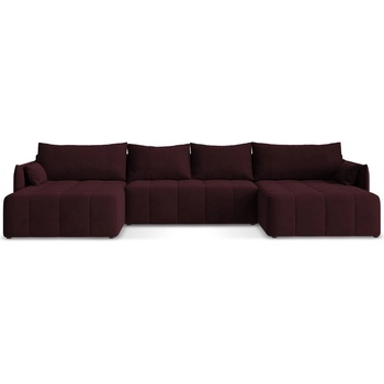 makamii Бордо разтегателен ъглов диван с място за съхранение (U форма) Moku - Makamii (MOKU_UF_41_P1_C4)