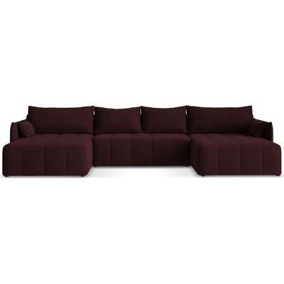 makamii Бордо разтегателен ъглов диван с място за съхранение (U форма) Moku - Makamii (MOKU_UF_41_P1_C4)