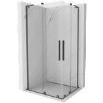 Mexen Velar L Duo плъзгаща се душ кабина 90 x 80 см, прозрачна, тъмен метал - 871-090-080-02-03-95 (871-090-080-02-03-95)