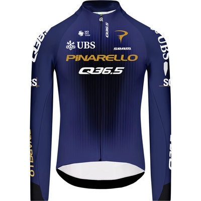 Q36.5 Мъжка фланелка с дълъг ръкав за колоездене Q36.5 Gregarius Q36.5 Pro Cycling L/S Jersey 2026 Cycling jersey - Nautica Blue - размер M (056-4271-0113)