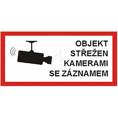 Arch informační samolepka "KAMERA se záznamem" 160x80mm