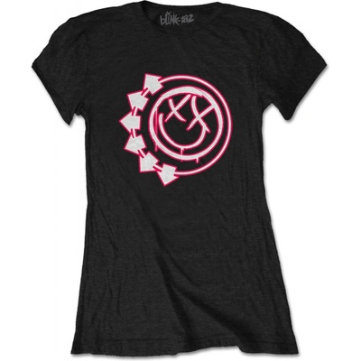 RockOff Dámske bavlnené tričko BLINK 182 Six arrow smile čierne
