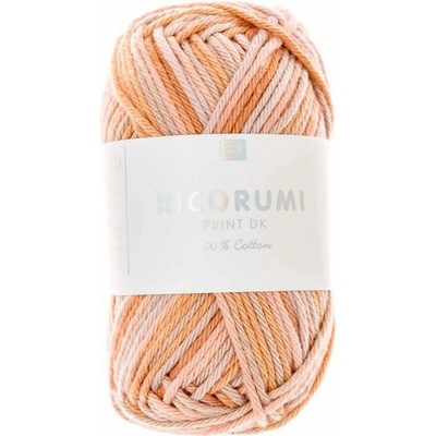 Rico Design Háčkovacia priadza Ricorumi Print odtieň 003 lososová - 1 ks