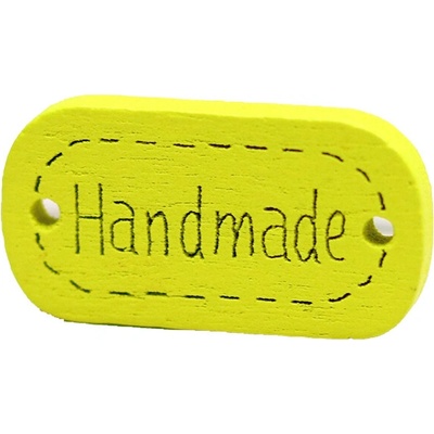 Pro Háčkování Hand made dřevěný oválný žlutý