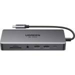 UGREEN Ugreen CM681 15978 хъб 13в1, USB-C, 2x USB-A 3.2, 2x USB-A 3.0, USB-C, 3.2, 2x HDMI, DisplayPort, RJ45, SD, TF, AUX, USB-C, PD