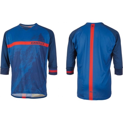 GHOST dlhý rukáv MTN Ride Line blue/blue/red