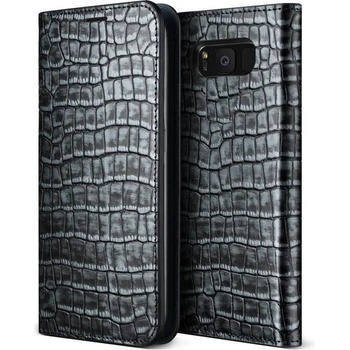 VRS Design Croco Diary - Samsung Galaxy S8 case silver