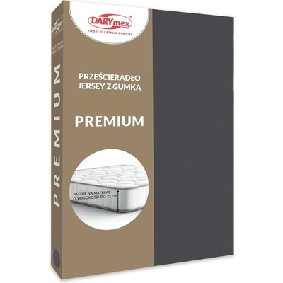 Darymex jersey prostěradlo Premium tmavěšedé 200X220