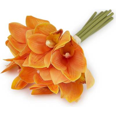 Umělá orchidej svazek Varianta: 6 lososová, Balení: 1 svaz.