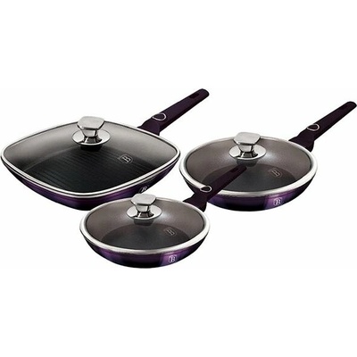 Berlingerhaus Panvica s titánovým povrchom a pokrievkami 6 ks Purple Eclipse Collection