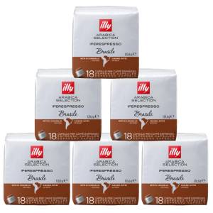 illy IperEspresso Бразилия 100% Арабика капсули за кафе, опаковка от 6 x 18 броя