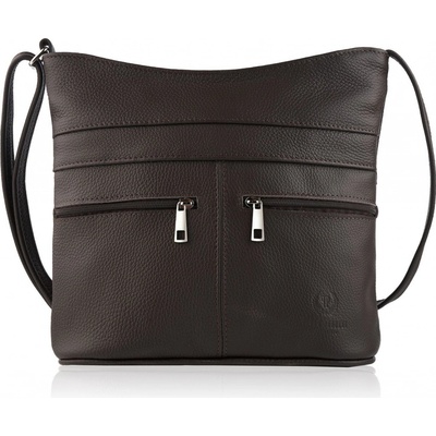 Paolo Peruzzi dámska kožená crossbody kabelka Z-53-BR hnedá