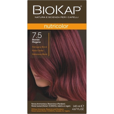 Biokap Barva na vlasy 7.5 Mahagonová Blond pro blondýnky 140 ml
