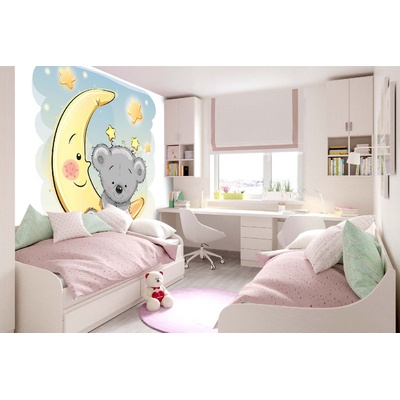 DIMEX ART Самозалепваща се флизелинова фототапета плюшено мече на луната 375 x 250 см