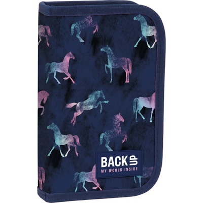 DERFORM Ученически несесер с пособия Derform BackUp - Horses, 1 цип (89031)