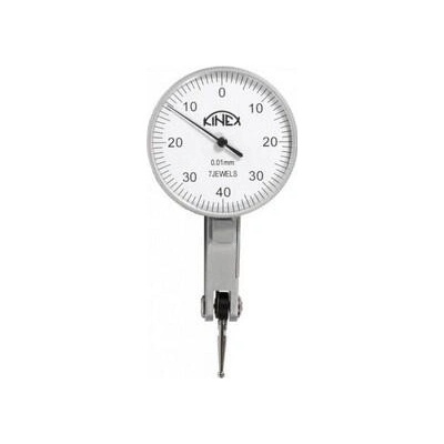 KINEX K-MET Úchylkoměr číselníkový páčkový ČSN EN ISO 46325 ČSN 25 1820 horizontální + - 0,8 mm/ karbidový hrot 0,01 mm KI1156-02-222
