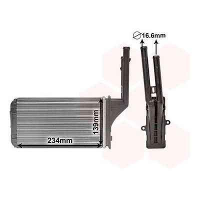 Výměník tepla, vnitřní vytápění VAN WEZEL 40006049
