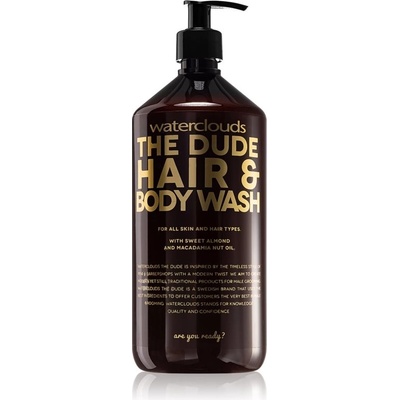 Waterclouds The Dude Hair & Body Wash sprchový gél a šampón 2 v 1 1000 ml
