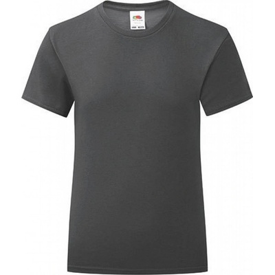 Fruit Of The Loom slimfit tričko Iconic 150 g m šedá grafitová světlá