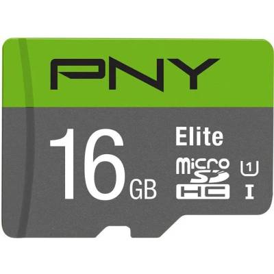 16GB microSDHC PNY Elite U1 + адаптер (P-SDU16GU185GW-GE) (P-SDU16GU185GW-GE)