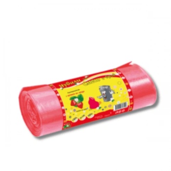 Чували за смет с връв ягода Голд Груп 35л. /15бр