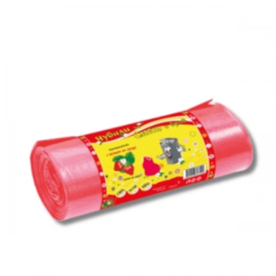 Чували за смет с връв ягода Голд Груп 35л. /15бр