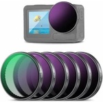 NEEWER ND filter set compatible with DJI Osmo Action 3/4/5 Pro, pack of 6 ND8+ND16+ND32+ND64+ND1000+CPL gray filter action camera accessories, multi-coated optical HD glass, FL-A78