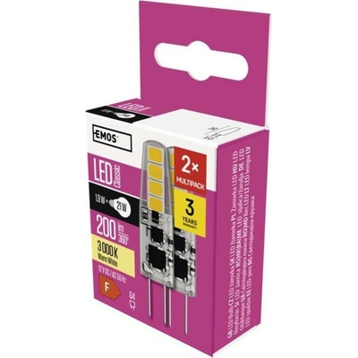 Emos LED žiarovka Classic JC G4 1,9 W 21 W 200 lm teplá biela ZQ8620.2