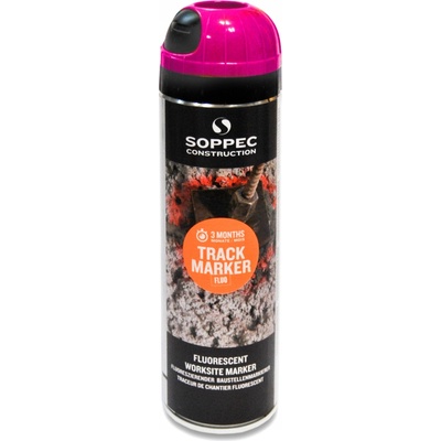 SOPPEC Značkovací sprej TrackMarker fluorescentný ružový 500ml trvanlivosť 3 mesiace