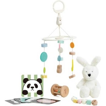 Classic World Кутия с дървени играчки за бебета от 0-6 месеца