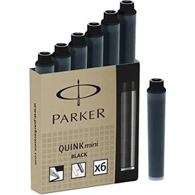 Parker Патрончета къси за писалка черен цвят 6бр в опаковка Parker