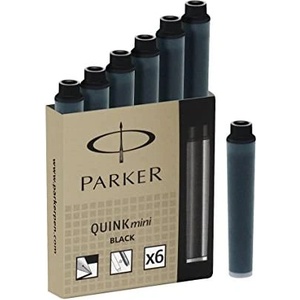 Parker Патрончета къси за писалка черен цвят 6бр в опаковка Parker
