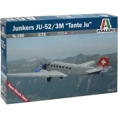 Italeri Italeri: Модел самолет Junkers JU-52 3/m TAN, мащаб 1: 72 (0150s)
