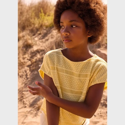 MAYORAL Топ crochet в цвят ванилия за момиче Mayoral