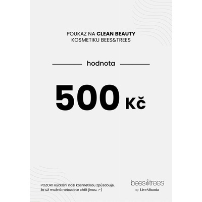 Dárkový poukaz na kosmetiku Bees & Trees - 500Kč